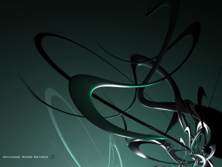 Abstract green black swirling generative - abstract design free wallpaper