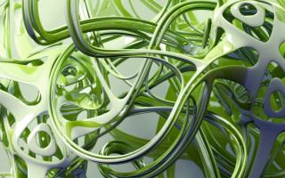 Green white abstract design white 3 - c4d free wallpaper