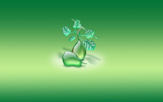 Green apple leaves gradient background - a green apple free wallpaper