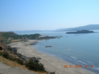 Beach water hill boat distance - bascove free wallpaper