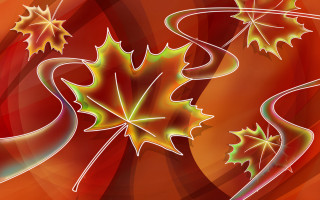 Colorful leaf swirly background red 4 - fractal free wallpaper