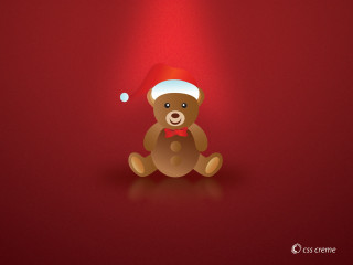 Teddy bear santa hat red 7 - a spotlight free wallpaper