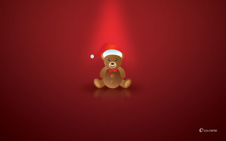 Teddy bear santa hat red 4 - a spotlight free wallpaper