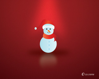 Snowman red hat scarf spotlight 4 - a spotlight behind free wallpaper