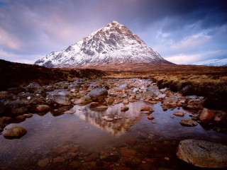 Mountain river rocks cloudy sky - adam bruce thomson free wallpaper