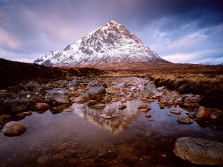 Mountain stream rocks cloudy sky 5 - adam bruce thomson free wallpaper