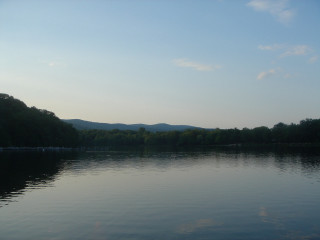 Lake mountain trees blue sky 5 - anne rigney free wallpaper