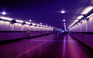 Long hallway person walking distance 3 - almada negreiro free wallpaper