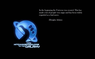 Black background blue white logo 6 - douglas shuler free wallpaper