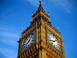 Clock tower blue sky arch - david young cameron free wallpaper