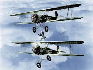 Three planes flying sky man - vfx free wallpaper