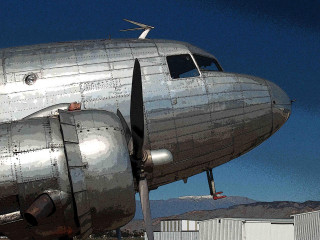 Airplane propeller runway building mountain - elbridge ayer burbank free wallpaper