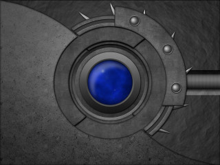 Metal blue spikes rivets gray 4 - metal free wallpaper