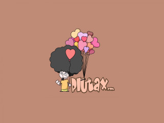 Cartoon character holding balloons puttax - a bunch of balloons free wallpaper