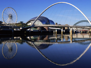 Bridge water ferris wheel background 4 - alexander stirling calder free wallpaper