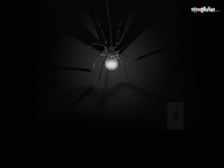 Spider lamp dark lightbulb crawling 2 - a light bulb free wallpaper