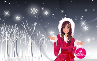 Woman red dress pink bag 5 - the tree free wallpaper