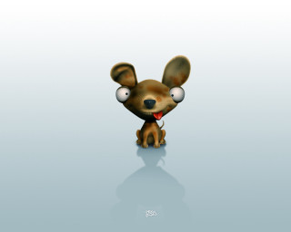 Cartoon dog red collar red - a cartoon dog free wallpaper