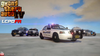 Police car parking lot cloudy - other car behind free wallpaper