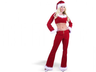 Woman santa suit posing picture 5 - detail free wallpaper