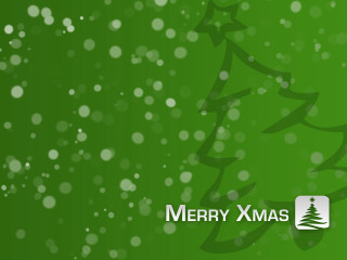 Green christmas card tree merry 2 - merry free wallpaper