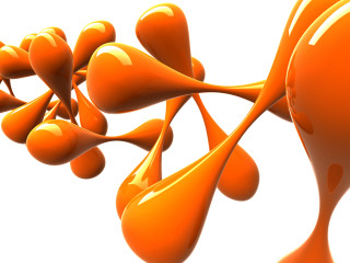 Orange liquid drops white background 4 - a white background behind free wallpaper