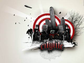 City target birds flying graphic 4 - bird free wallpaper