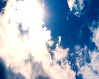 Plane flying blue cloudy sky 4 - free sky wallpaper