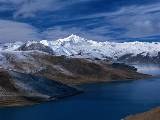 Mountain range lake snow covered 5 - cui bai free wallpaper