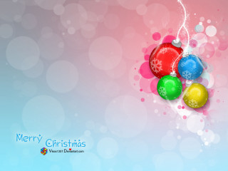 Christmas card ornaments blue pink - ornament free wallpaper