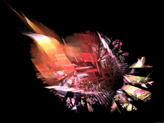 Colorful abstract flower black background 4 - brazier free wallpaper