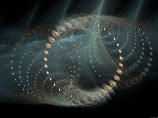 Spiral bubbles air black background - mandelbrot fractal free wallpaper