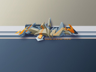 Blue orange abstract background mountain 2 - abstract background free wallpaper