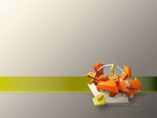 Orange pieces paper gray background - image of a bunch free wallpaper