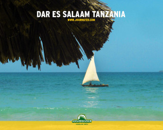 Sailboat thatchedroof blue sky dar - poster free wallpaper