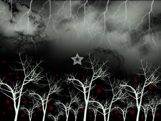 Star dark sky trees foreground - a star free wallpaper