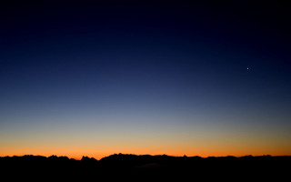 Plane sunset sky moon distant - a moon in the distance free wallpaper