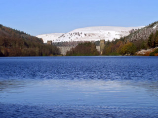 Lake mountain bridge snow background - bedwyr williams free wallpaper