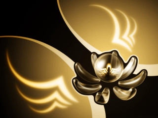 Gold black abstract background flower 4 - a gold free wallpaper