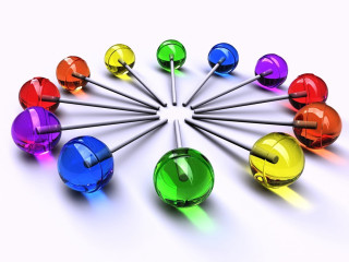 Colorful balls white background photo - a wireframe diagram free wallpaper