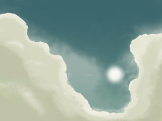 Sky clouds sun distance blue 3 - matte painting free wallpaper