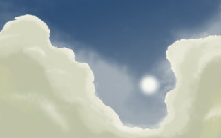 Sky clouds sun blue background 4 - matte painting free wallpaper