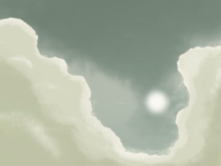 Sky clouds sun person walking 2 - matte painting free wallpaper