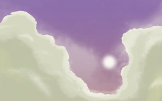 Purple sky clouds white circle - a white circle in the middle free wallpaper