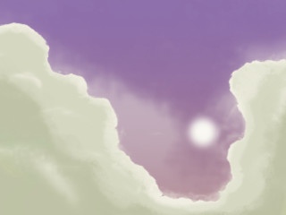 Purple sky clouds bright sun 3 - a bright sun in the distance free wallpaper