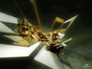 Futuristic structure star black background 3 - biomechanical free wallpaper