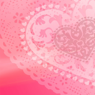 Pink background hearts lace border - naive free wallpaper