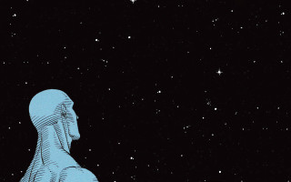 Blue alien night sky stars - free sci-fi wallpaper
