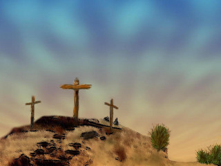 Three crosses hill sky background - edward otho cresap ord ii free wallpaper