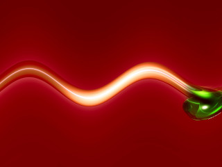 Red background green apple red 2 - a green apple free wallpaper